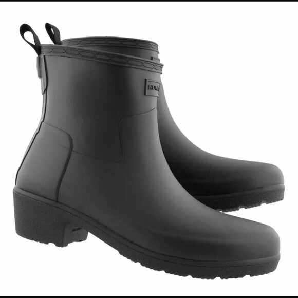 Hunter Shoes - Hunter Refined Low Heel Ankle Biker Rain Boots